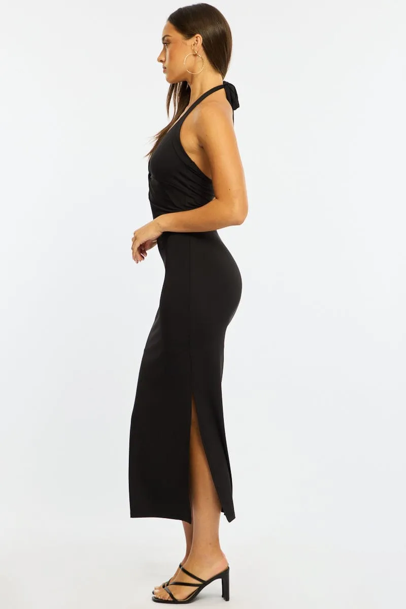 Black Bodycon Dress Halter Neck sold by Ally Fashion product image thumbnail 4