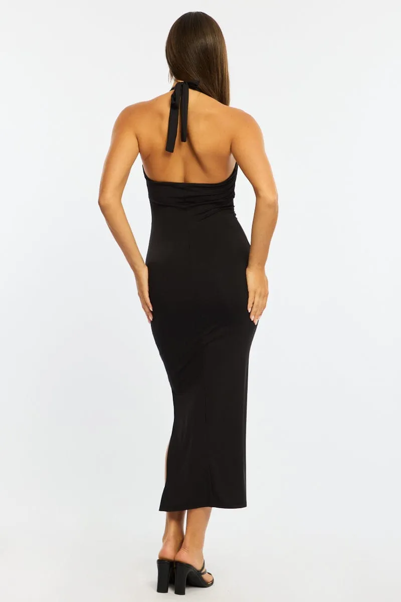 Black Bodycon Dress Halter Neck sold by Ally Fashion product image thumbnail 5