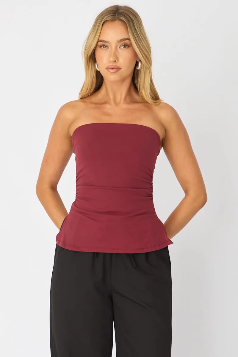 Red Bandeau Top Side Split sold by Ally Fashion product image thumbnail 4