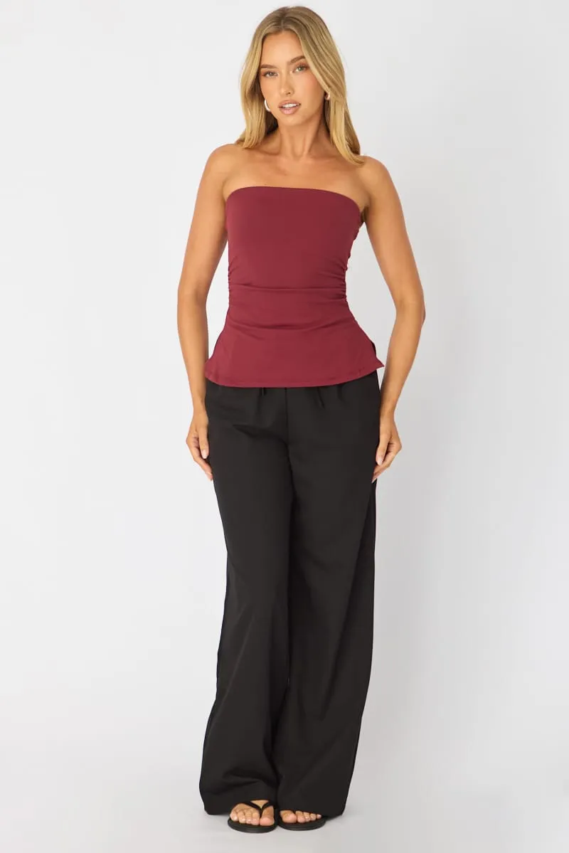 Red Bandeau Top Side Split sold by Ally Fashion product image thumbnail 3