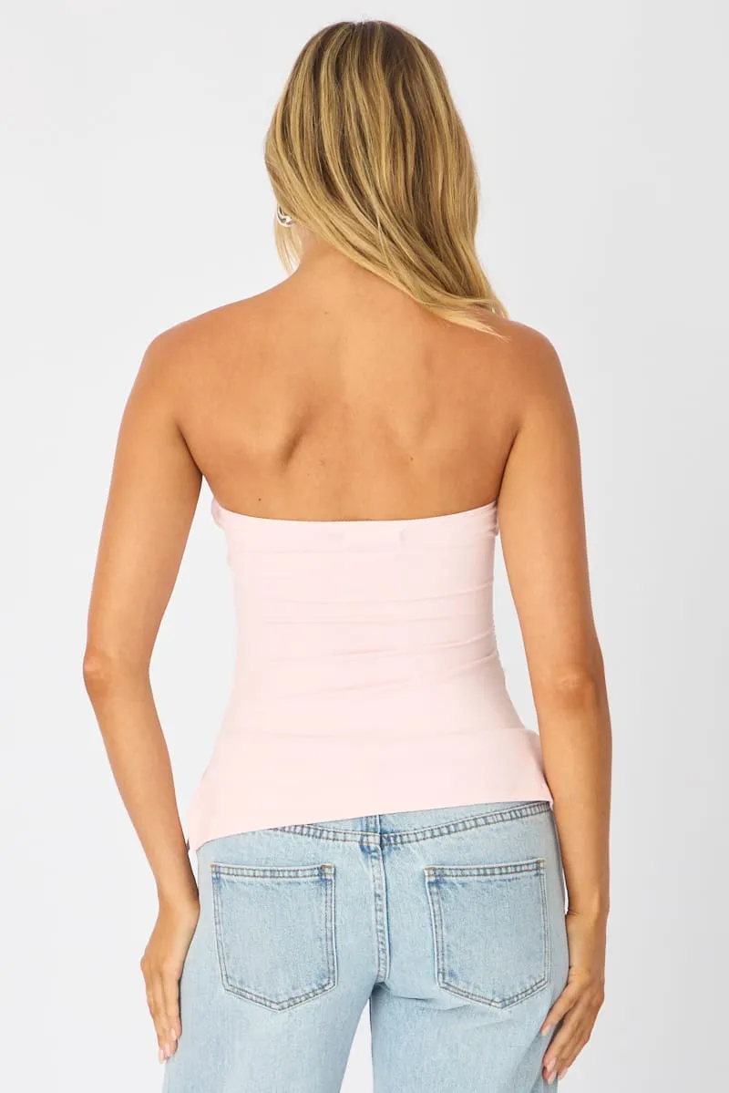 Pink Bandeau Top Side Split sold by Ally Fashion product image thumbnail 5