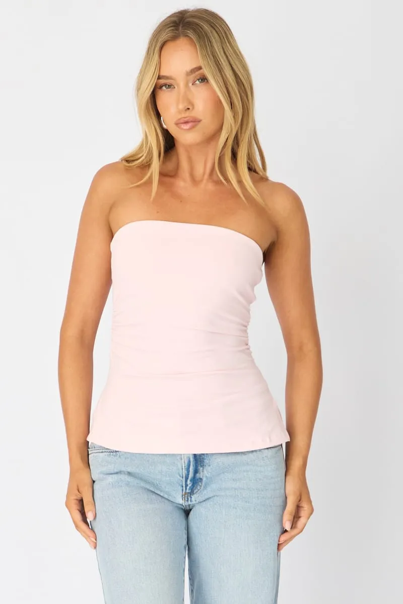 Pink Bandeau Top Side Split sold by Ally Fashion product image thumbnail 2