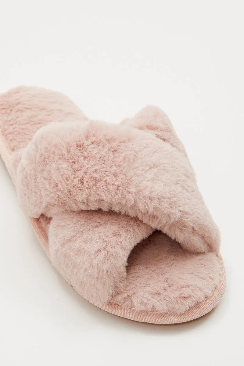 Pink Fluffy Slipper Slides sold by Ally Fashion product image thumbnail 4