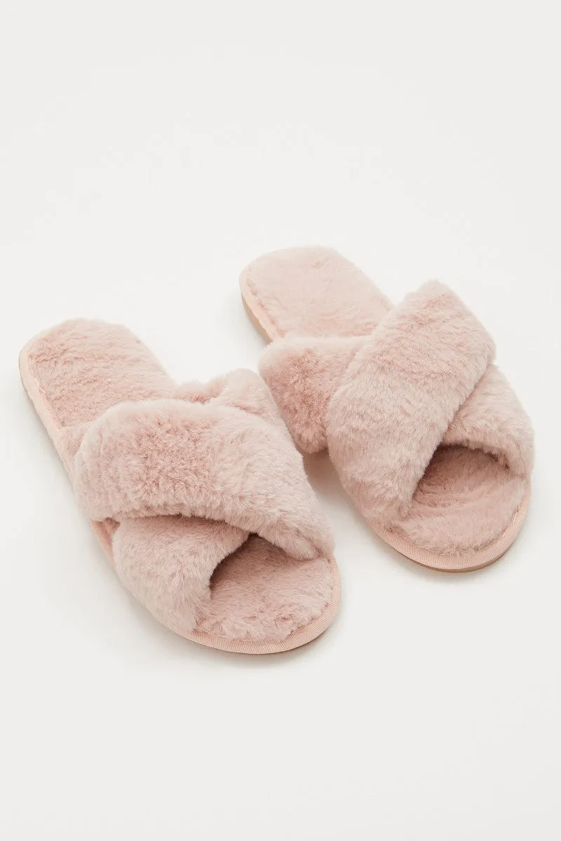 Pink Fluffy Slipper Slides sold by Ally Fashion product image thumbnail 3