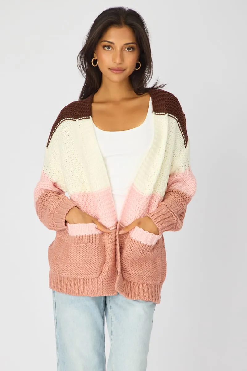 Multi Stripe Oversized Cardigan Stripe Knit sold by Ally Fashion product image thumbnail 2