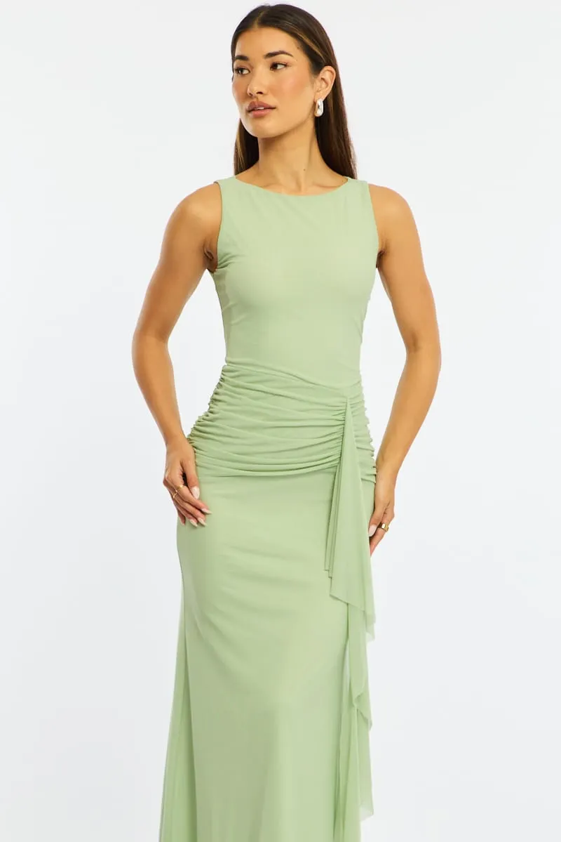 Green Maxi Dress Mesh sold by Ally Fashion product image thumbnail 2