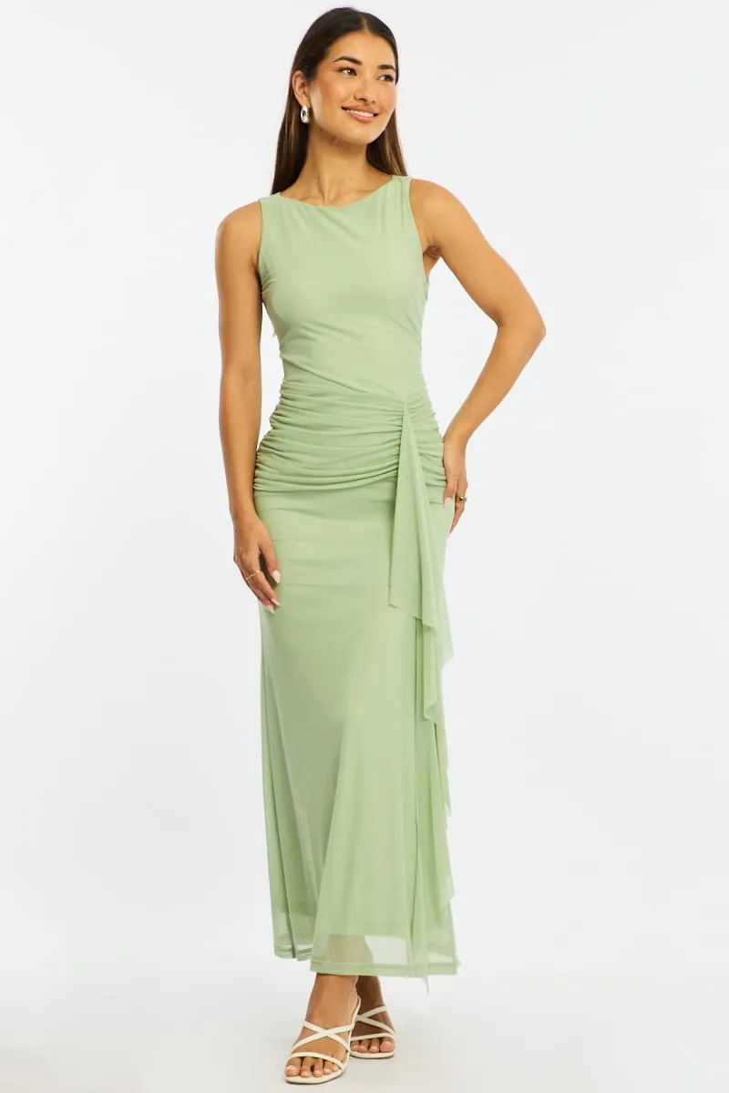 Green Maxi Dress Mesh sold by Ally Fashion product image thumbnail 3