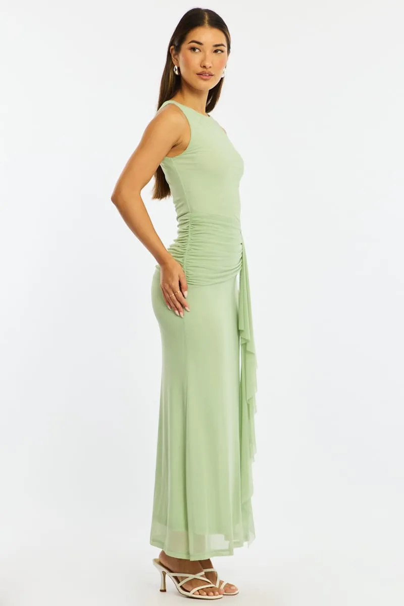 Green Maxi Dress Mesh sold by Ally Fashion product image thumbnail 4