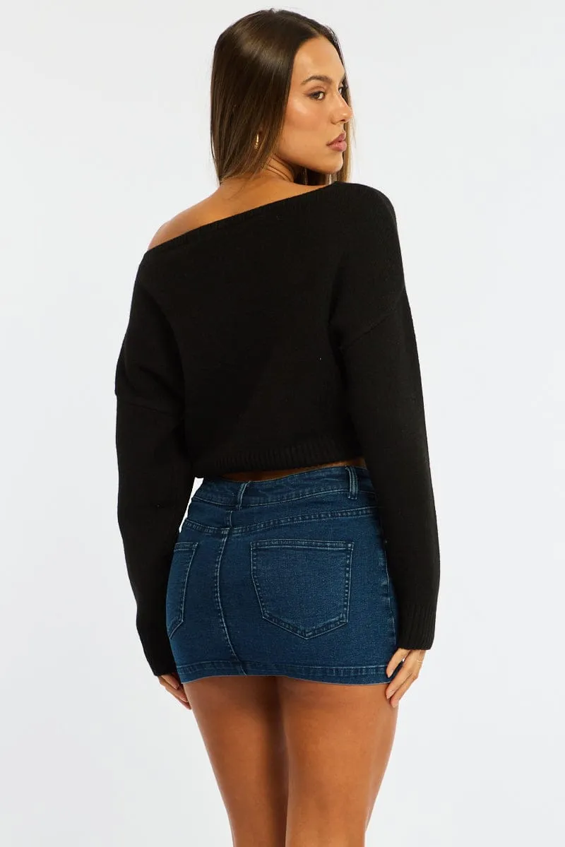 Denim Mid Rise Mini Skort Skirt sold by Ally Fashion product image thumbnail 5