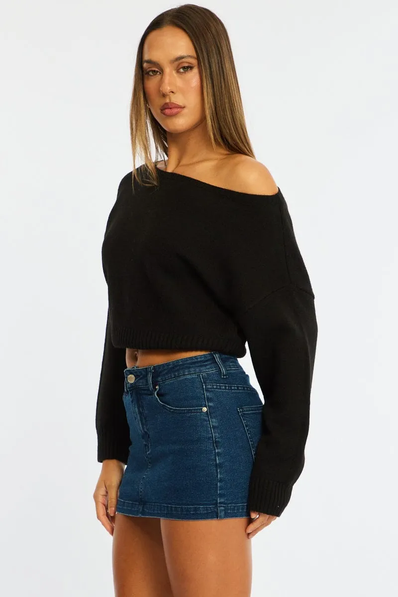 Denim Mid Rise Mini Skort Skirt sold by Ally Fashion product image thumbnail 4