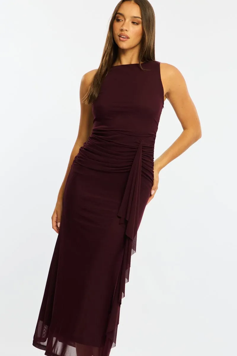 Red Maxi Dress Mesh sold by Ally Fashion product image thumbnail 2