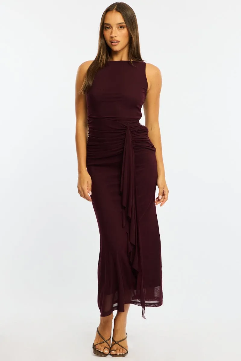 Red Maxi Dress Mesh sold by Ally Fashion product image thumbnail 3