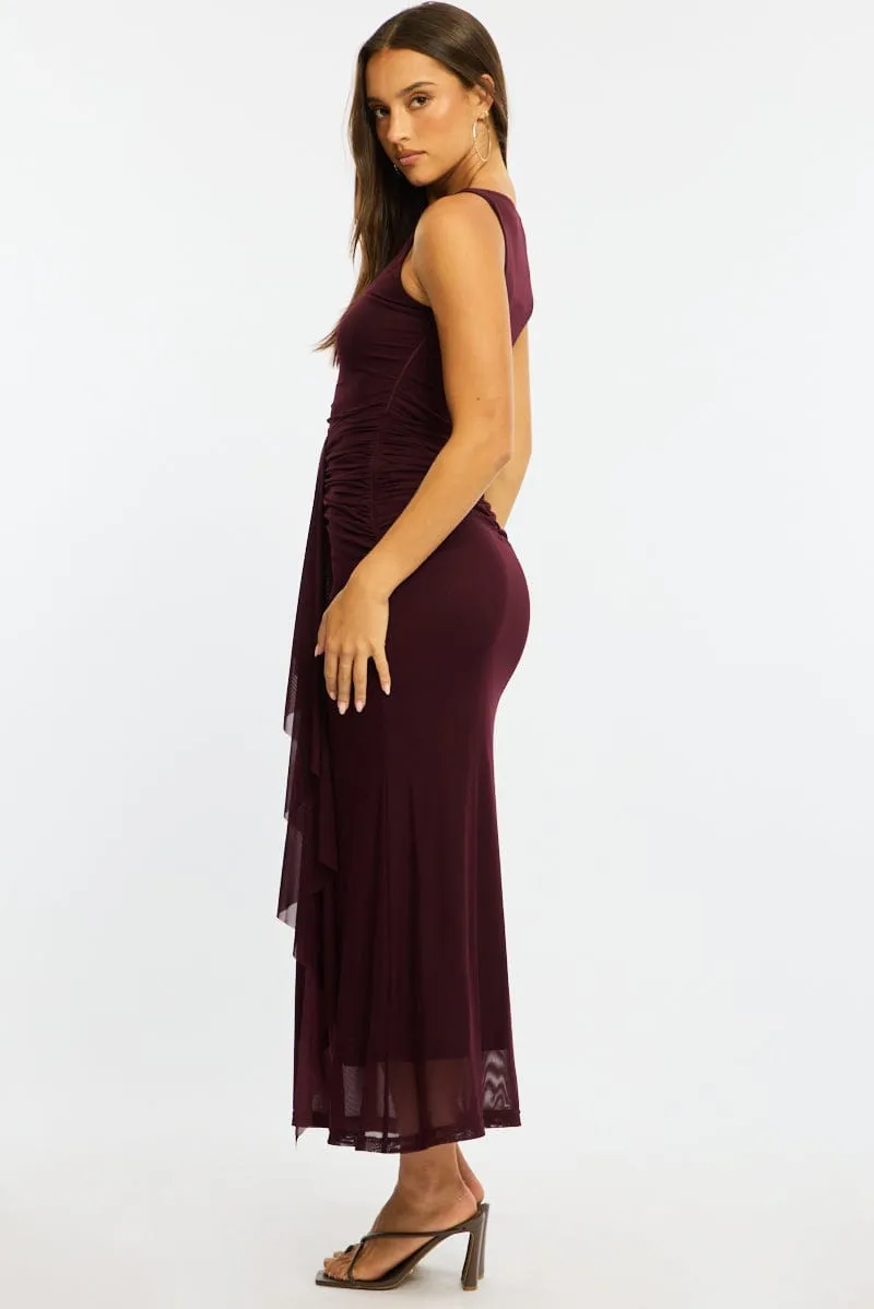 Red Maxi Dress Mesh sold by Ally Fashion product image thumbnail 4