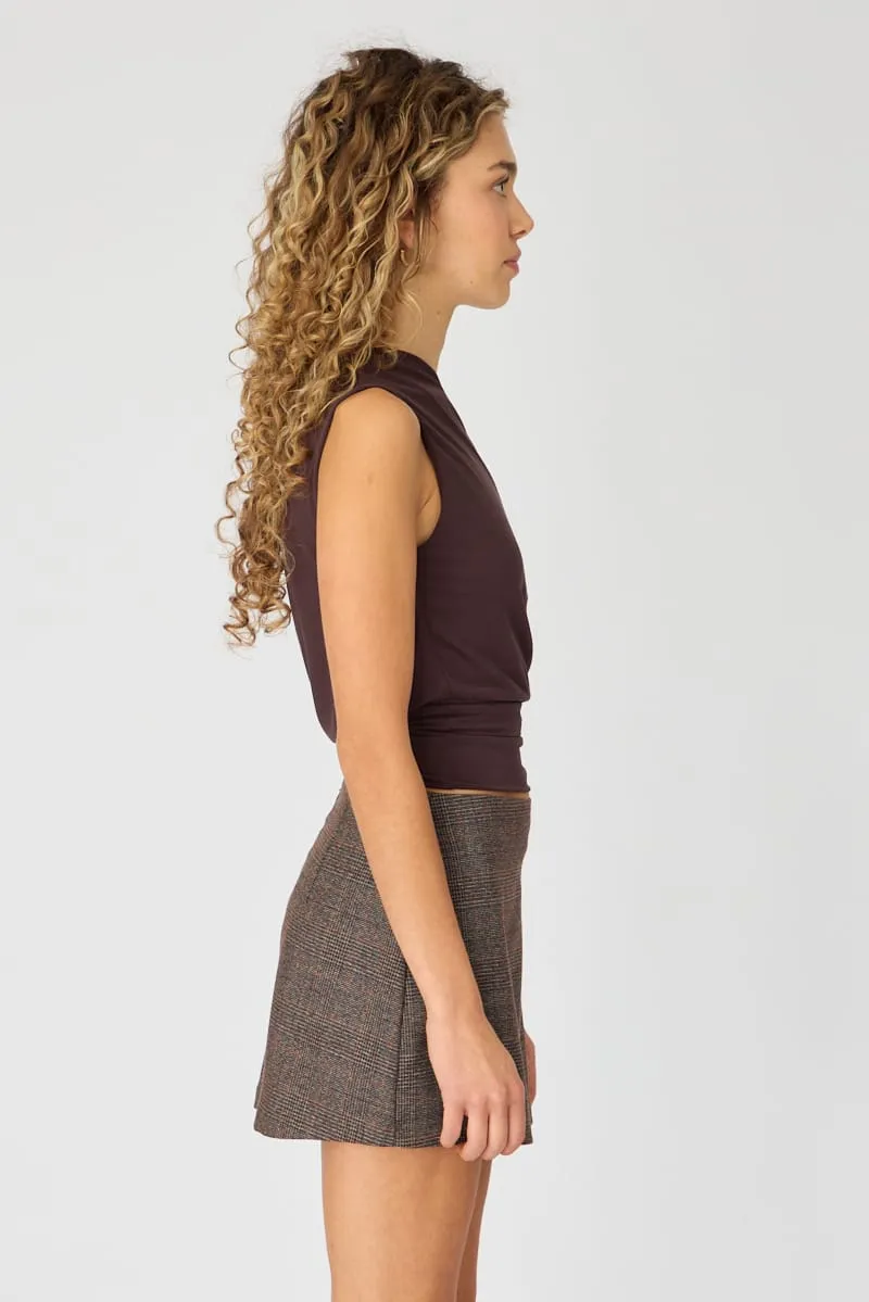 Multi Check Mini Skort Skirt High Rise Tailored sold by Ally Fashion product image thumbnail 4
