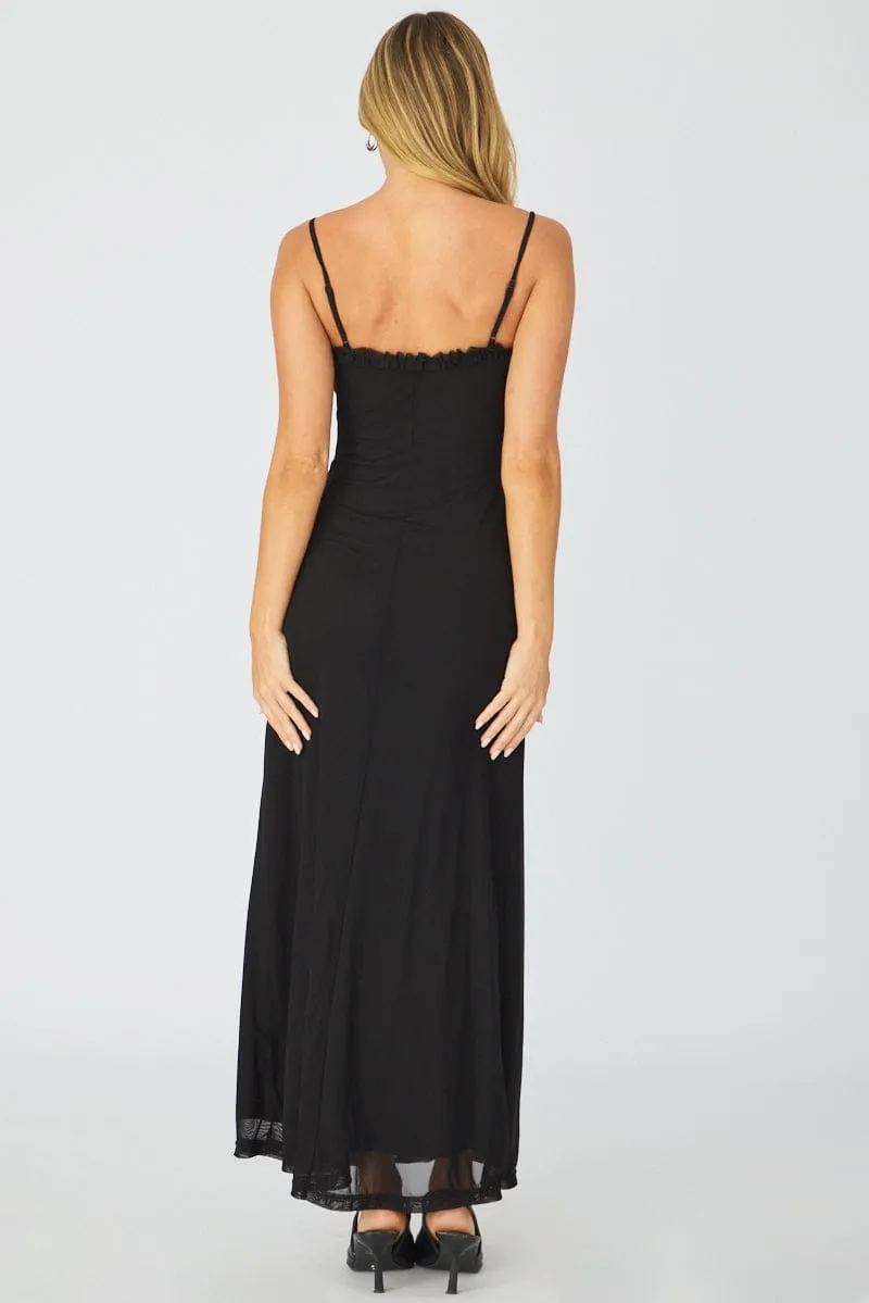 Black Maxi Dress Cut Out Detail Mesh sold by Ally Fashion product image thumbnail 5