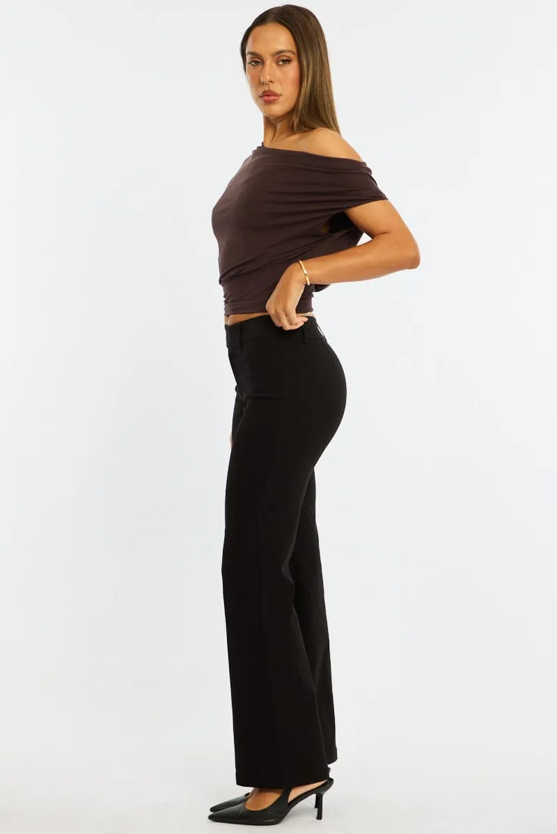 Black Work Wear Pants Mid Rise sold by Ally Fashion product image thumbnail 4