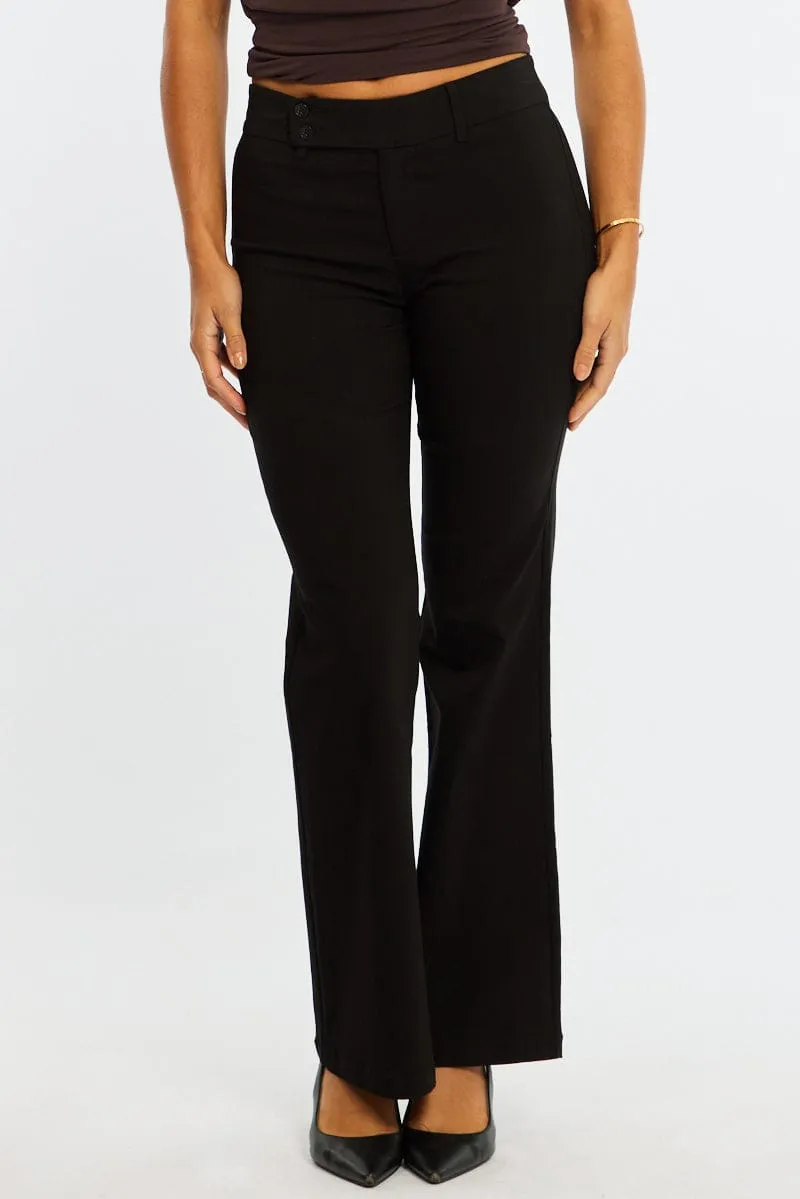 Black Work Wear Pants Mid Rise sold by Ally Fashion product image thumbnail 2