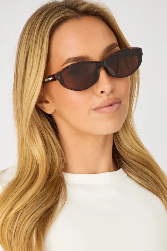 Brown Animal Print Fashion Sunglasses made by Ally Fashion