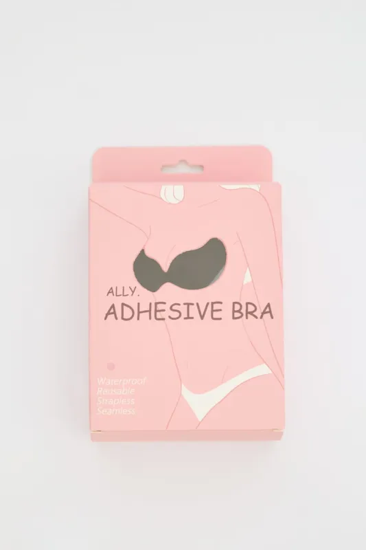 Black Invisible Adhesive Bra Push-up Strapless made by Ally Fashion