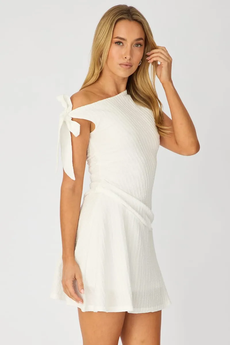 White Off Shoulder Dress Mini sold by Ally Fashion product image thumbnail 4