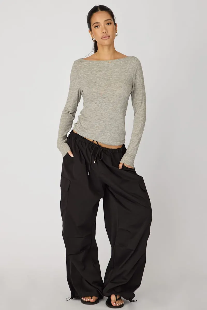 Black Cargo Pants Elasticated Waist sold by Ally Fashion product image thumbnail 3