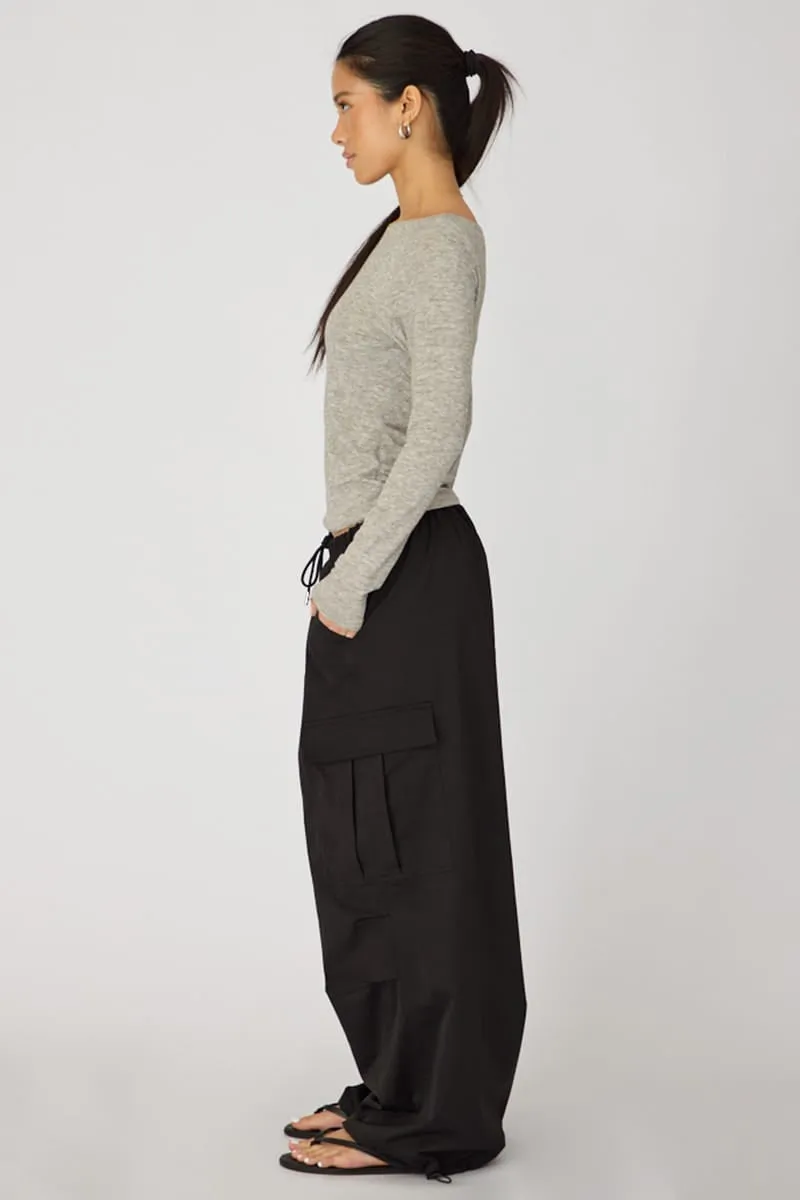 Black Cargo Pants Elasticated Waist sold by Ally Fashion product image thumbnail 4