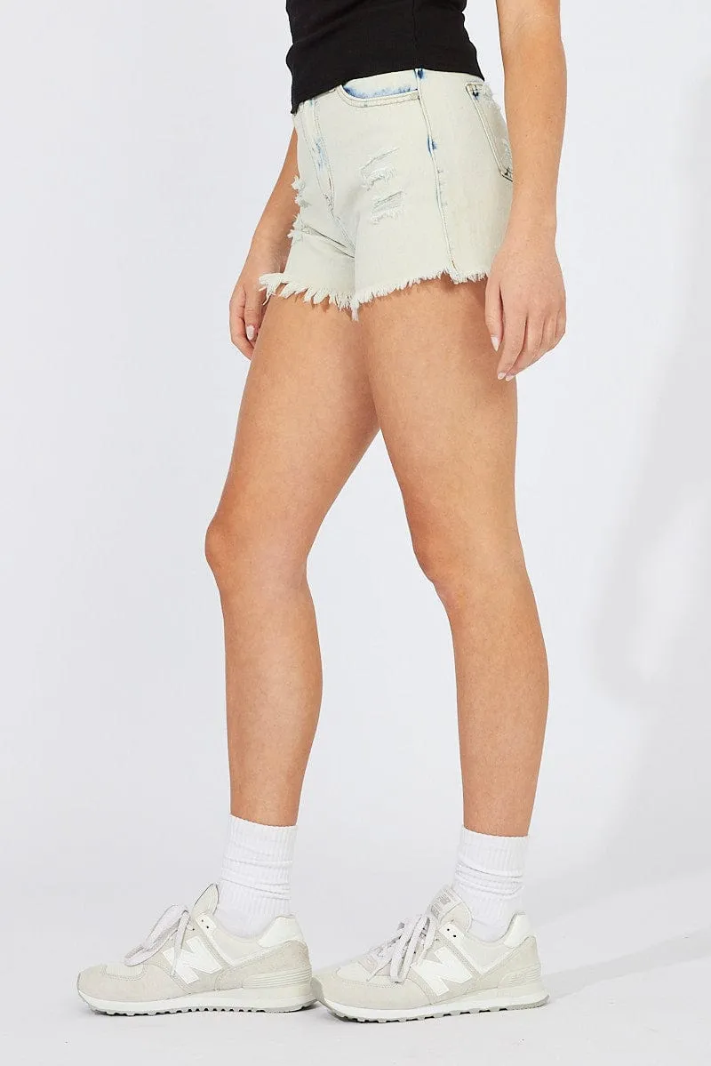 Denim Ripped Shorts Acid Washing sold by Ally Fashion product image thumbnail 4