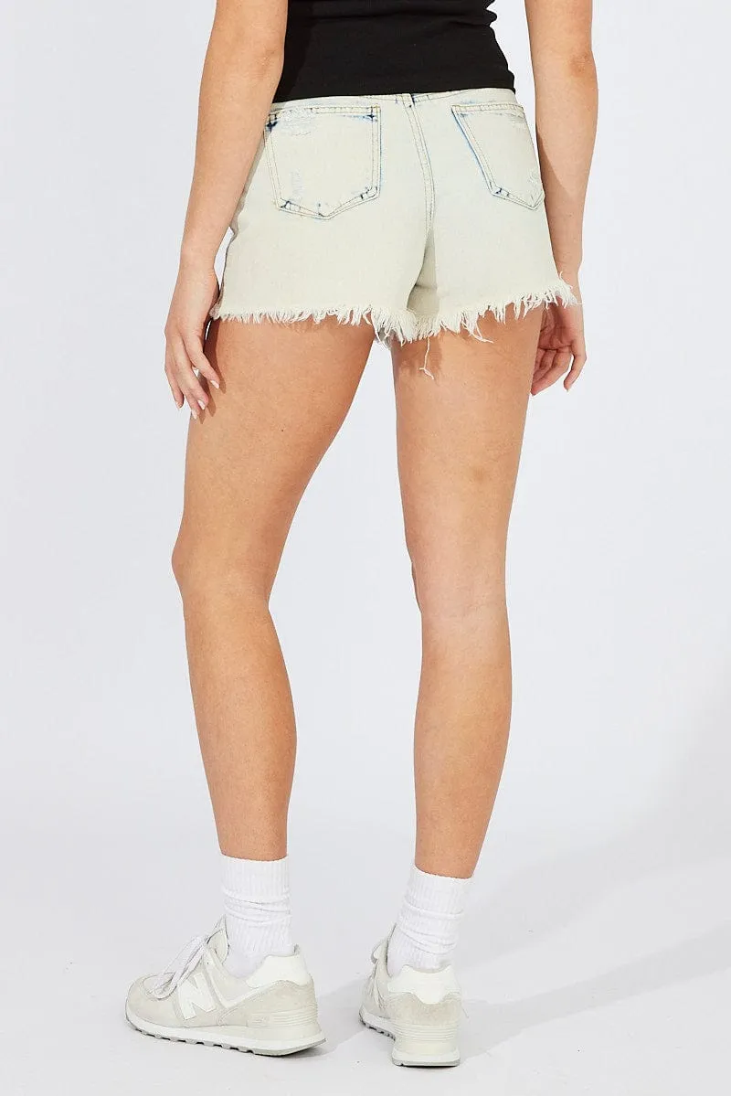 Denim Ripped Shorts Acid Washing sold by Ally Fashion product image thumbnail 5
