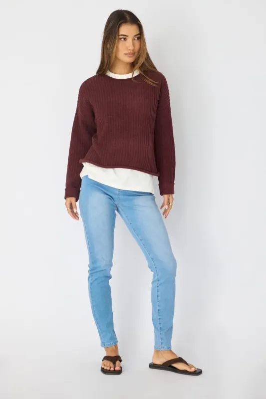 Denim Skinny Jeans High Rise made by Ally Fashion