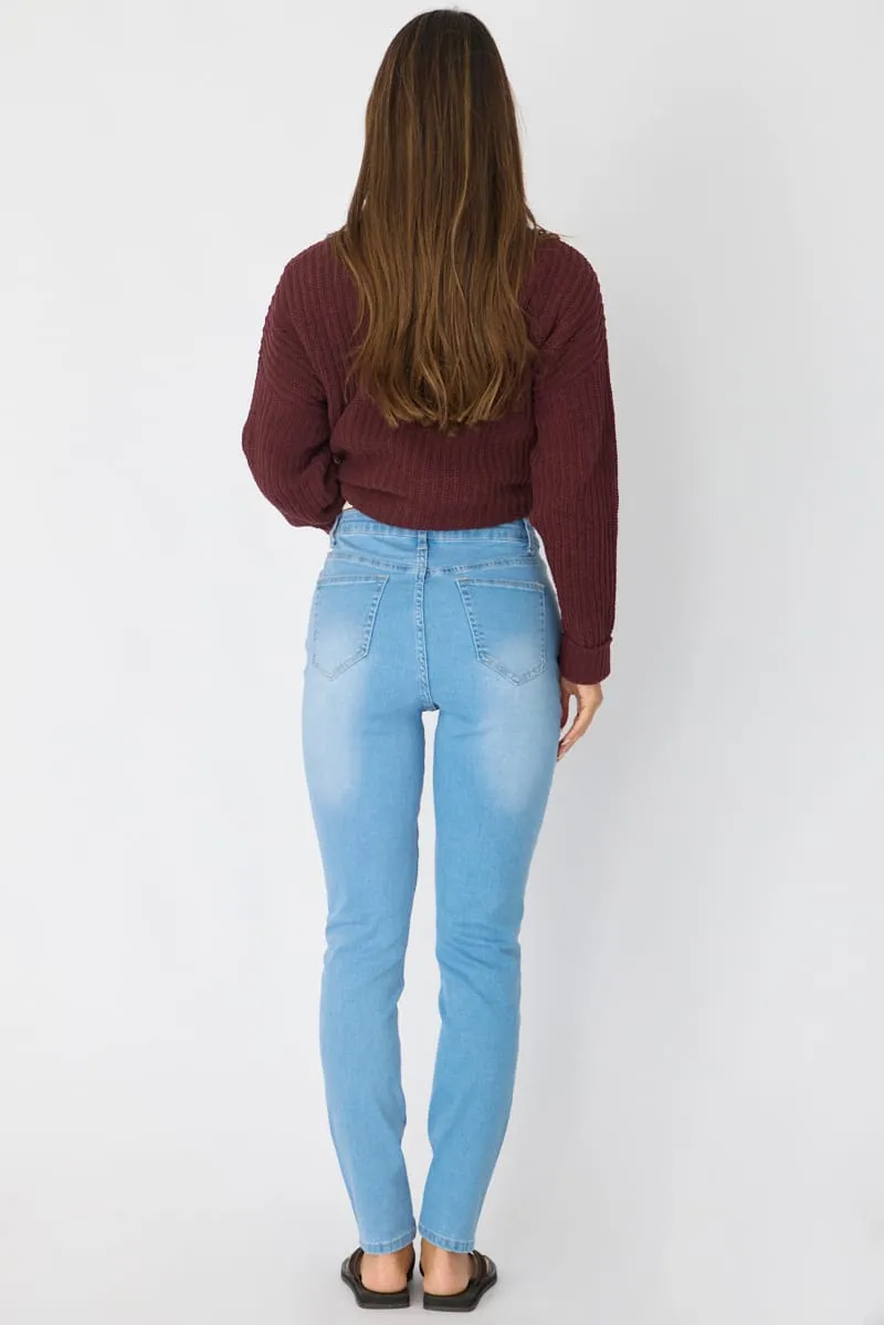 Denim Skinny Jeans High Rise sold by Ally Fashion product image thumbnail 5