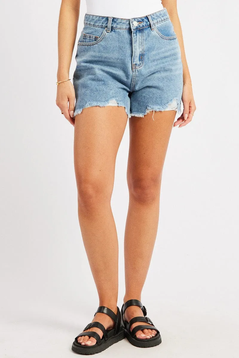 Denim Relaxed Short Mid Rise sold by Ally Fashion product image thumbnail 3