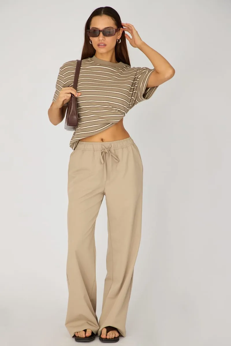 Grey Stripe Oversized Tee Short Sleeve sold by Ally Fashion product image thumbnail 2