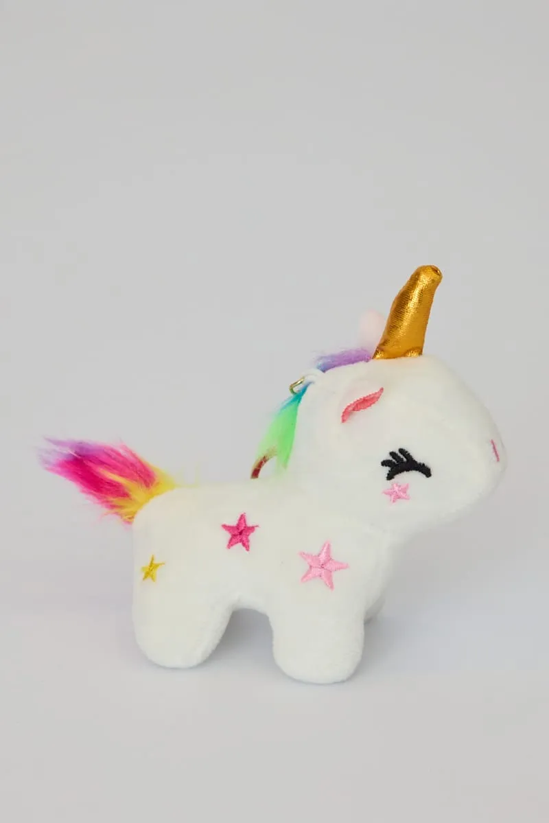 White Unicorn Keyring Bag Charm sold by Ally Fashion product image thumbnail 2