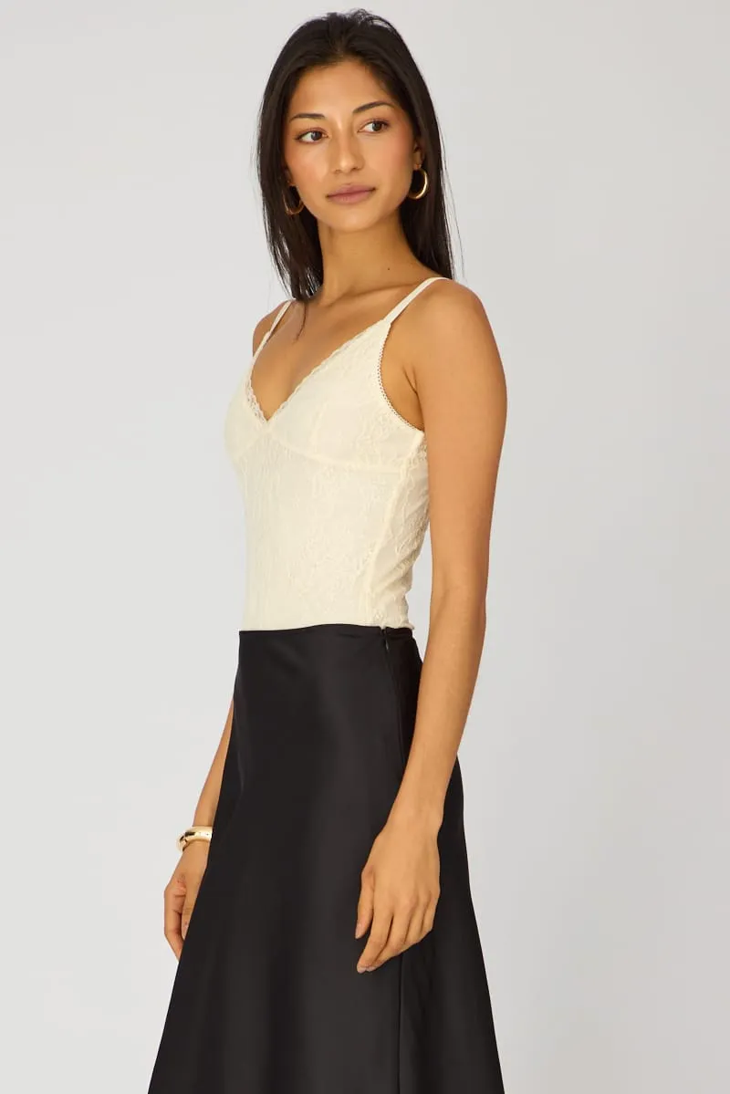 White Lace Bodysuit Sleeveless sold by Ally Fashion product image thumbnail 3