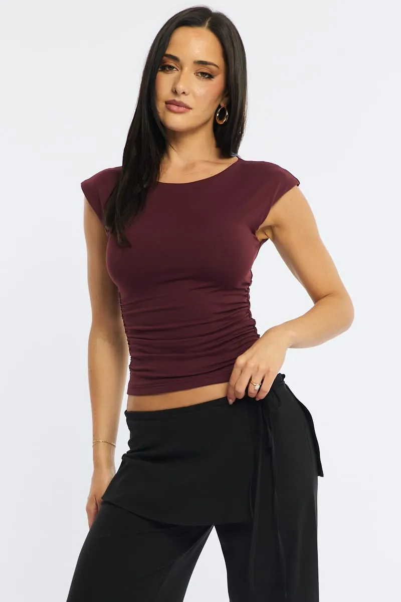 Red Tank Top Sleeveless Round Neck Supersoft sold by Ally Fashion product image thumbnail 4