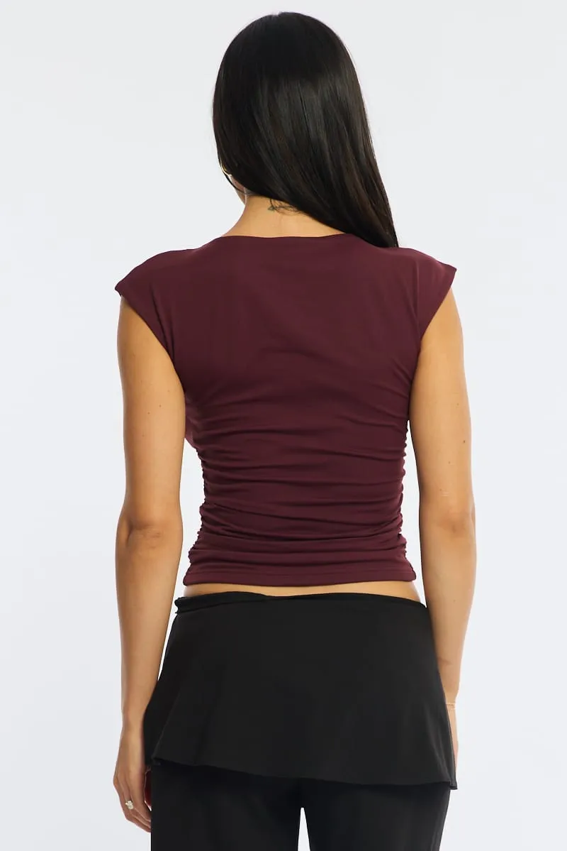 Red Tank Top Sleeveless Round Neck Supersoft sold by Ally Fashion product image thumbnail 5