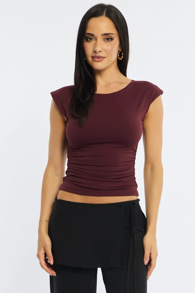 Red Tank Top Sleeveless Round Neck Supersoft sold by Ally Fashion product image thumbnail 2