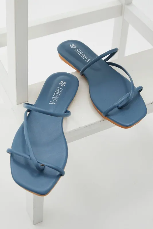 Blue Strappy Slide sold by Ally Fashion