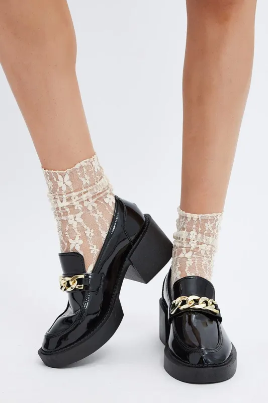 White Floral Lace Socks sold by Ally Fashion