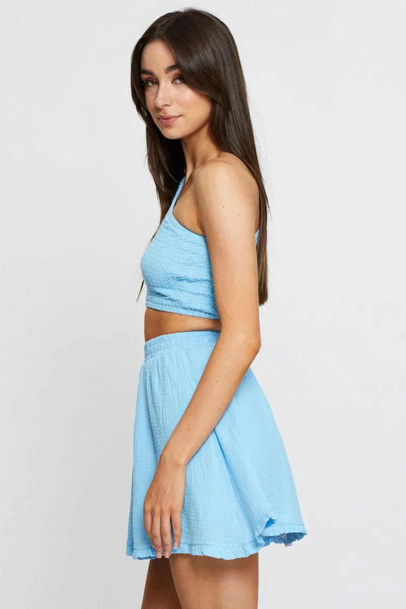Blue Skater Mini Skirt sold by Ally Fashion product image thumbnail 4