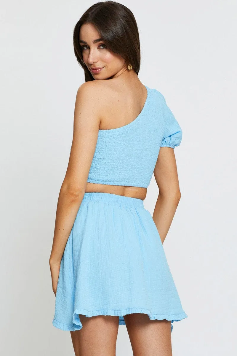 Blue Skater Mini Skirt sold by Ally Fashion product image thumbnail 5