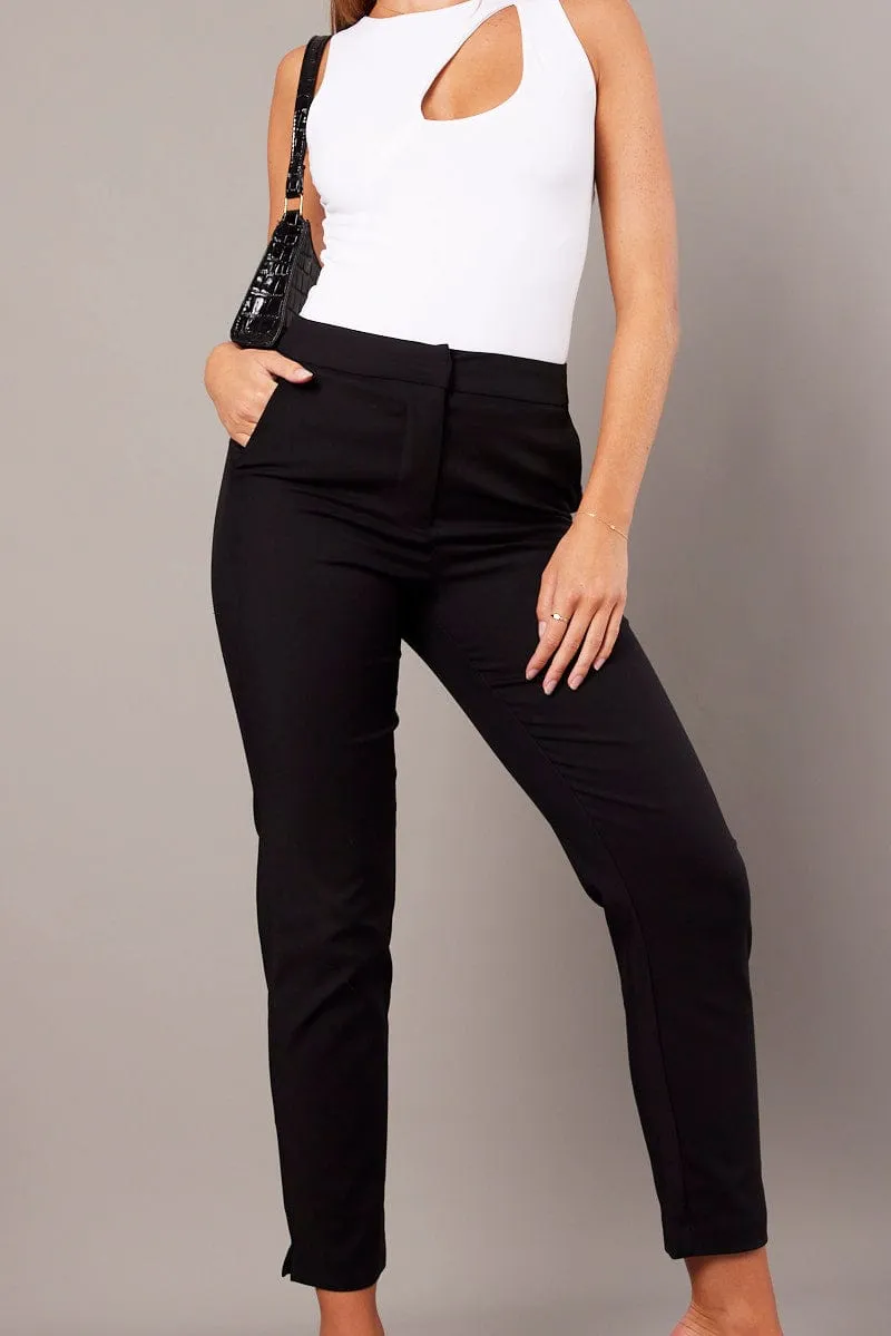 Black Slim Pants High Rise sold by Ally Fashion