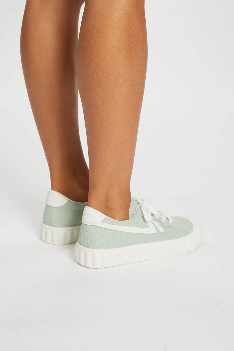 Green Contrast Line Detail Sneakers sold by Ally Fashion product image thumbnail 5