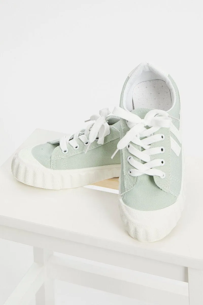 Green Contrast Line Detail Sneakers sold by Ally Fashion product image thumbnail 2