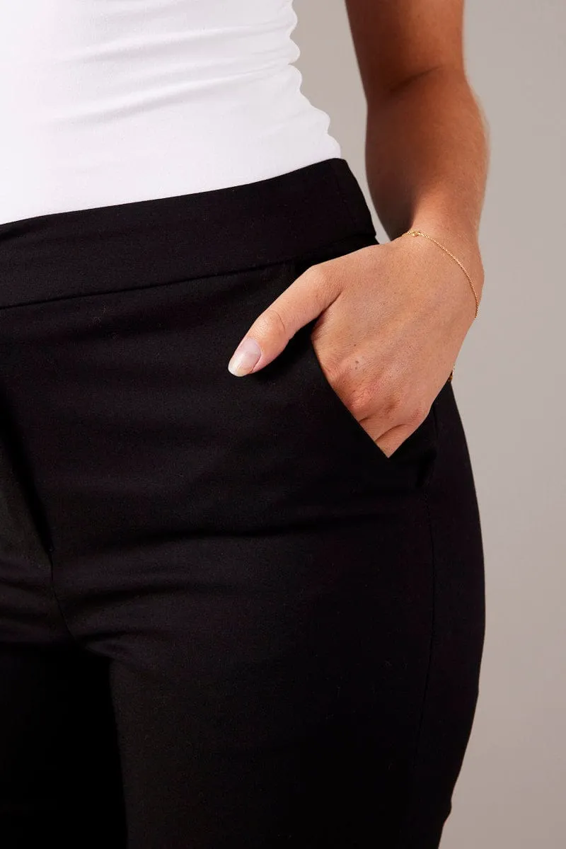 Black Slim Pants High Rise sold by Ally Fashion product image thumbnail 5