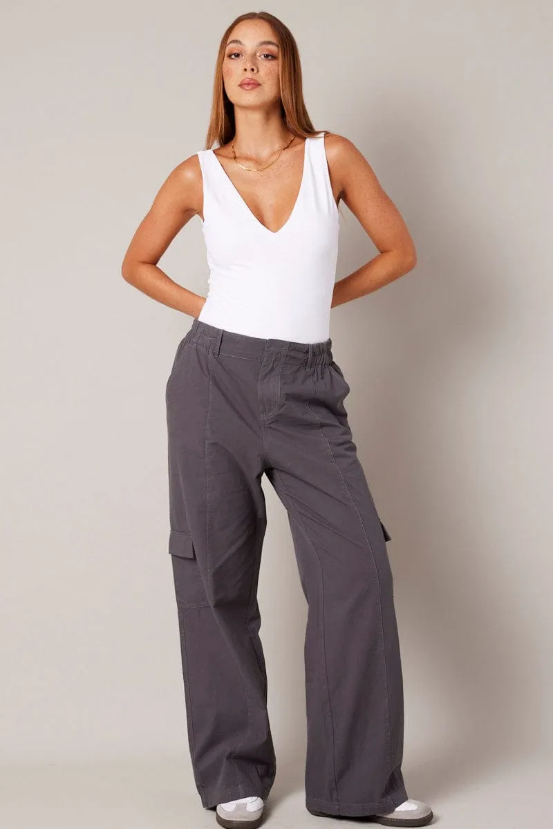 White Supersoft Bodysuit Sleeveless V Neck sold by Ally Fashion product image thumbnail 3