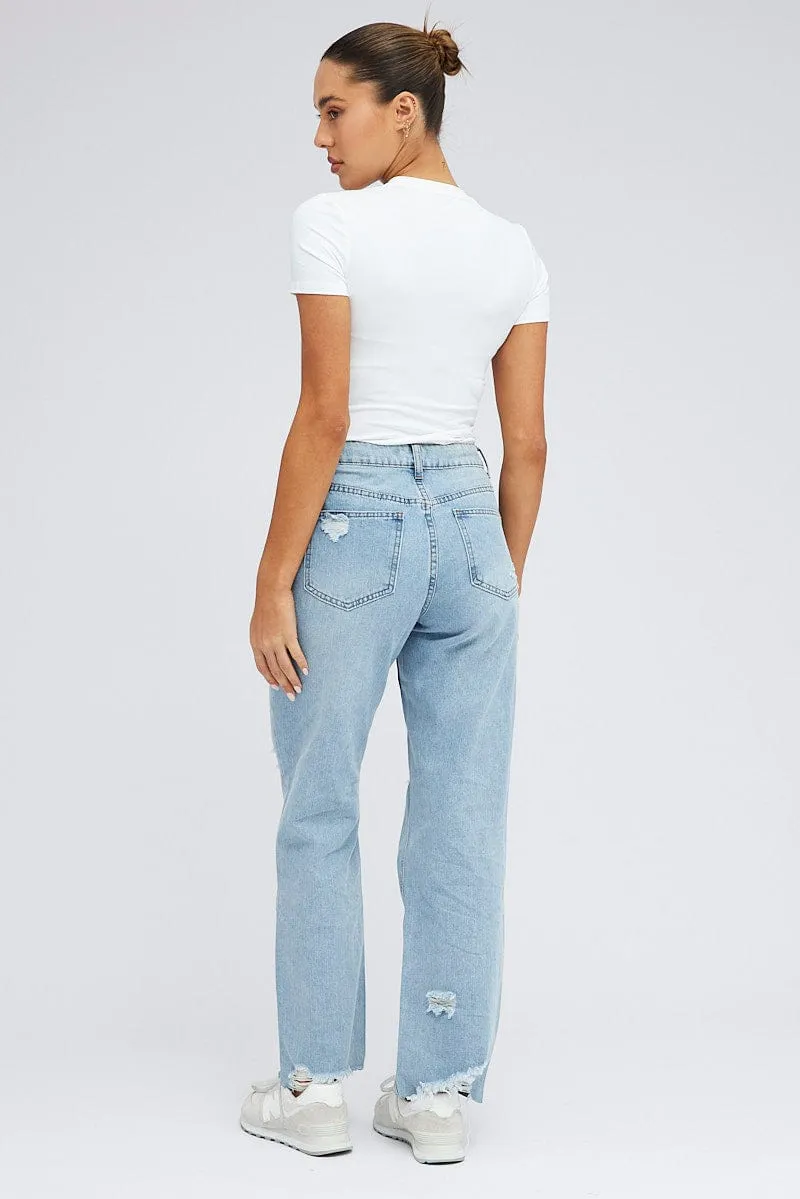 Denim Boyfriend Jeans Mid Rise sold by Ally Fashion product image thumbnail 5