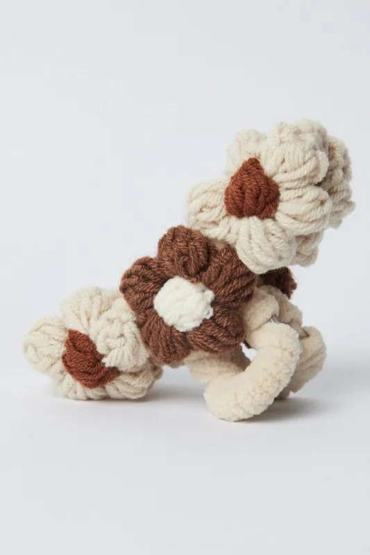 Beige Crochet Flower Claw Clip sold by Ally Fashion