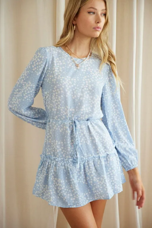 Print Mini Dress Long Sleeve sold by Ally Fashion