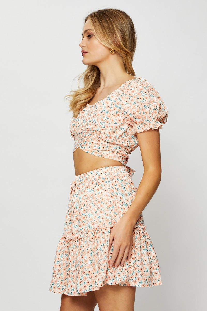 Print Mini Skater Skirt sold by Ally Fashion product image thumbnail 4